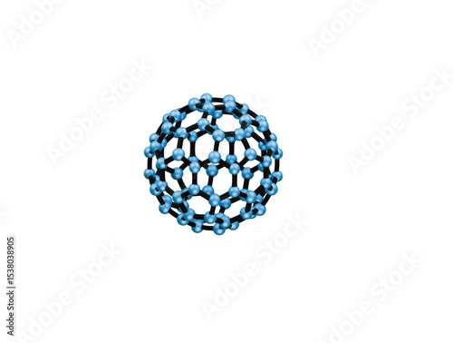 fullerene icon 3d illustration render