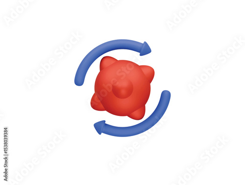 metabolism icon 3d illustration render