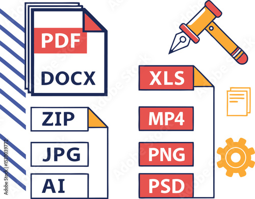 Essential File Format and Editing Icons Pack
