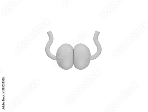 Testiculos icon 3d illustration render
