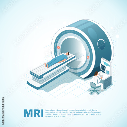 MRI scanner medical equipment for diagonisis medical research and disease detection