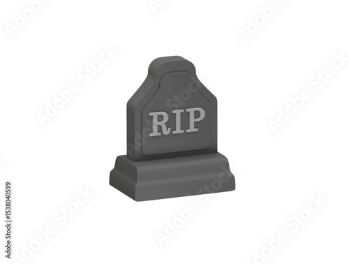 grave rip icon 3d illustration render