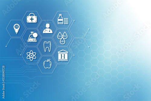 modern medical science background template for Cover design  banner, flyer and poster