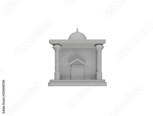 government office icon 3d illustration render