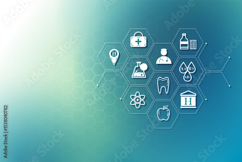 modern medical science background template for Cover design  banner, flyer and poster