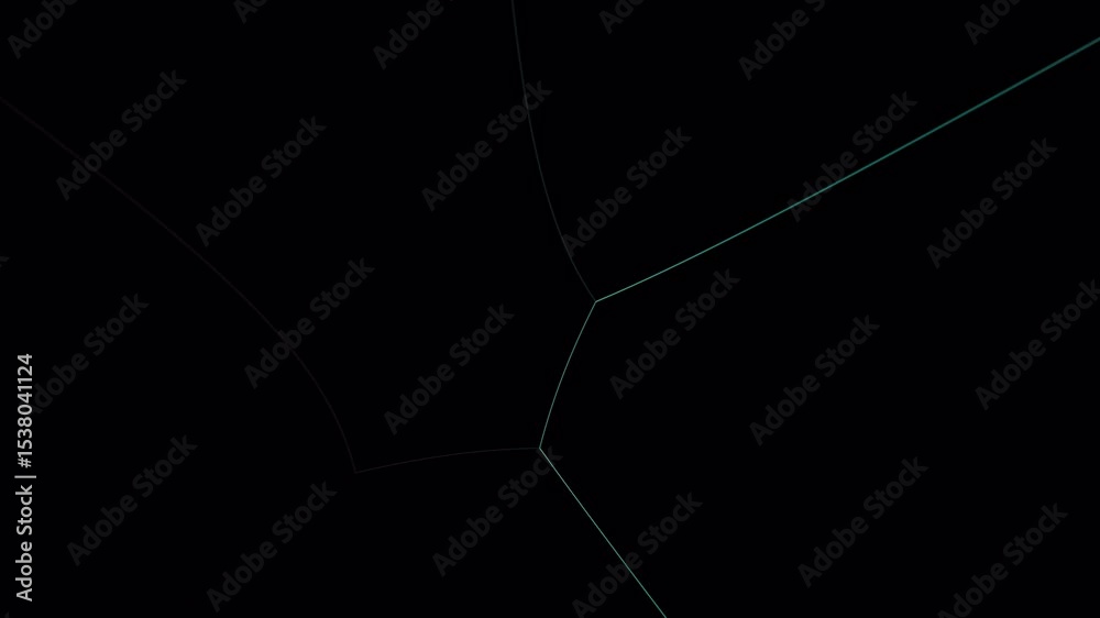 Abstract Dark Video: Intersecting Pale Lines Forming Geometric Shapes on Black Background