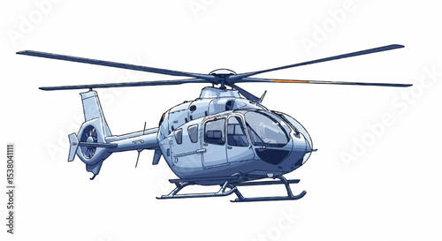 military helicopter in flight