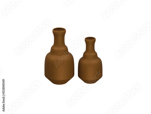 clay pot icon 3d illustration render