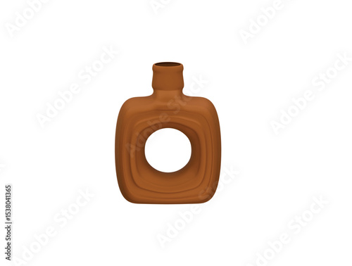 clay vase icon 3d illustration render