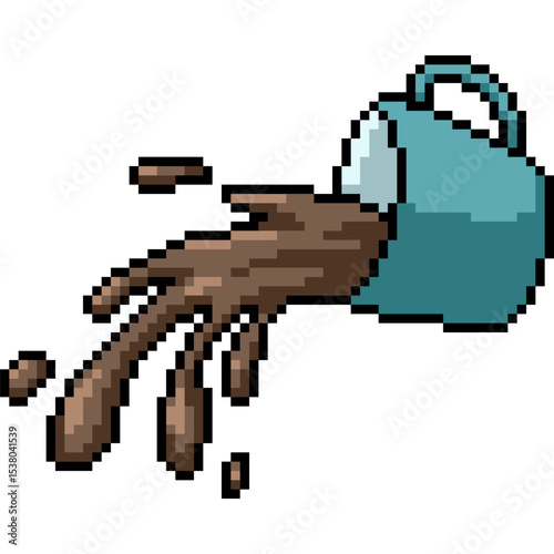 pixel art of coffee mug fall spread