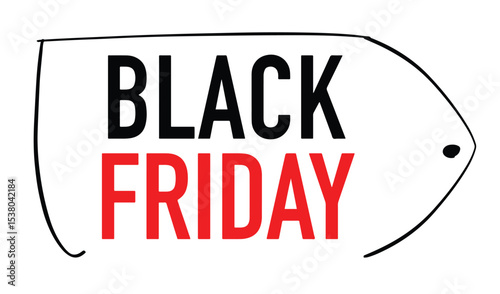 Black friday sale tag card gift template stage product modern award product light luxury black friday sale text font calligraphy script red black color advertisement marketing black friday sale card