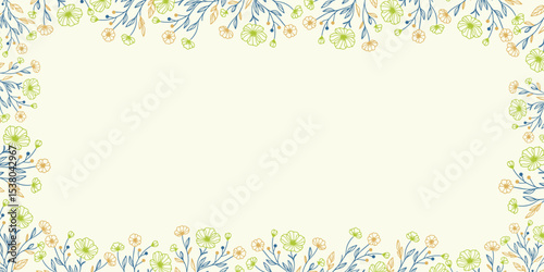 soft minimal floral background with hand drawn flower forms.abstract wall art design for fashion template and scrapbook layout

