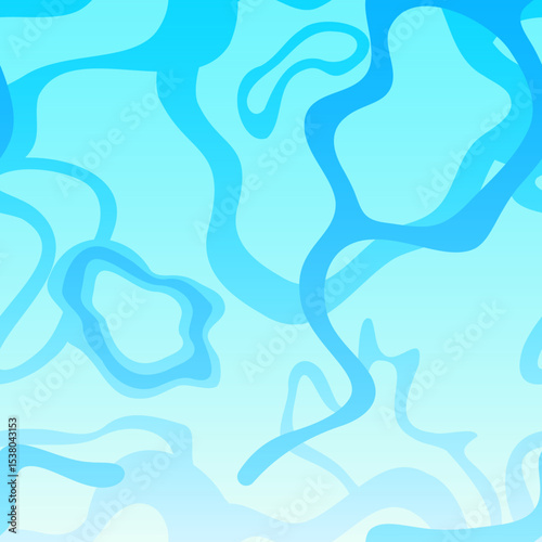 Water Surface Abstract Vector Illustration Pattern – Seamless Aqua Background for Summer and Vacation