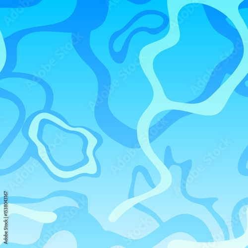 Water Surface Abstract Vector Illustration Pattern – Seamless Aqua Background for Summer and Vacation