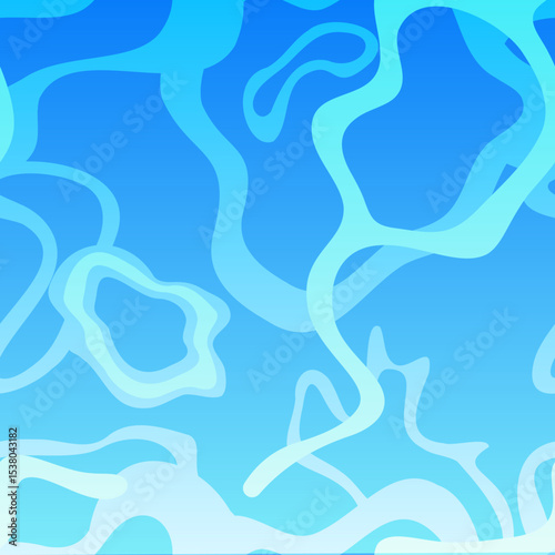 Water Surface Abstract Vector Illustration Pattern – Seamless Aqua Background for Summer and Vacation
