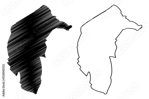 Australian Capital Territory (Australian states and territories, ACT, Federal Capital Territory) map vector illustration, scribble sketch Australian Capital Territory map