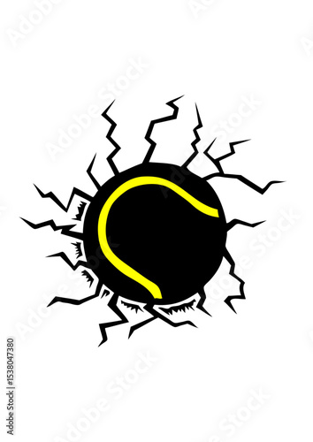 fissure tennis impact sol balle