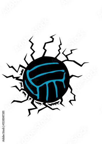 fissure volley impact sol volleyball waterpolo ballon