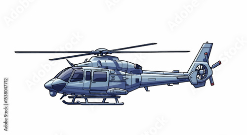 helicopter in action