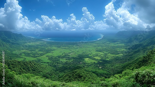 mountain landscape with clouds