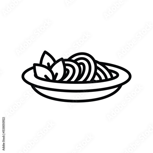 pasta plate icon vector design template simple and clean