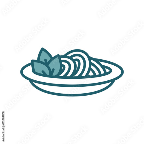 pasta plate icon vector design template simple and clean