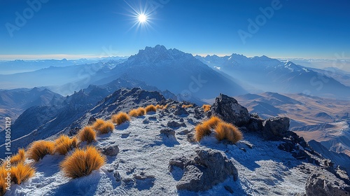 snow covered mountains
