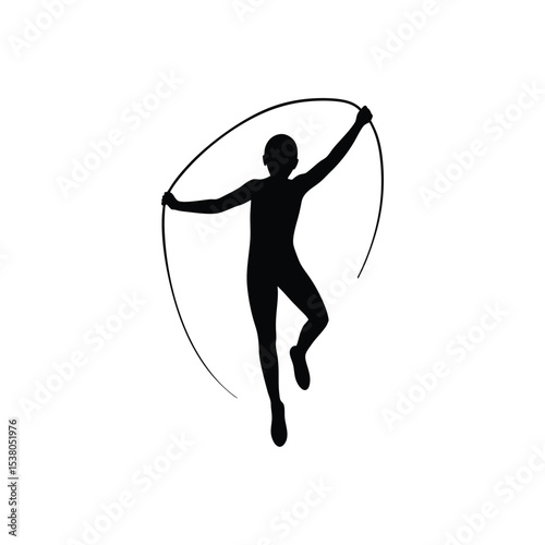 silhouette of a woman with hula hoop