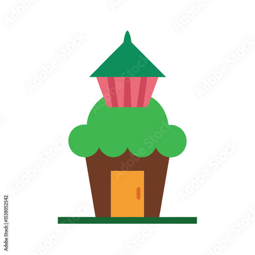 cupcake with ice cream