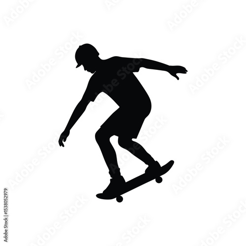 silhouette of a skateboarder