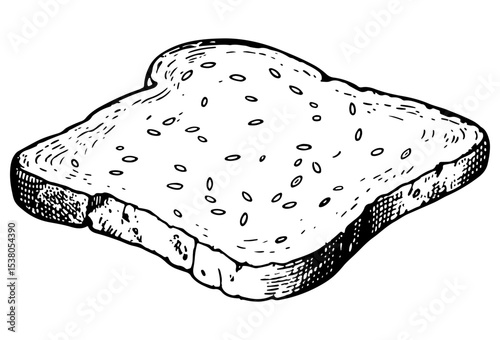 Toasted vector engraving style illustration