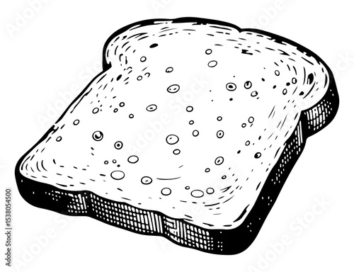 Toasted vector engraving style illustration