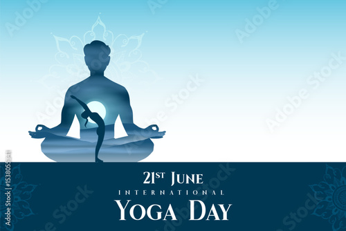 people doing asana and meditation practice for International Yoga Day on 21st June