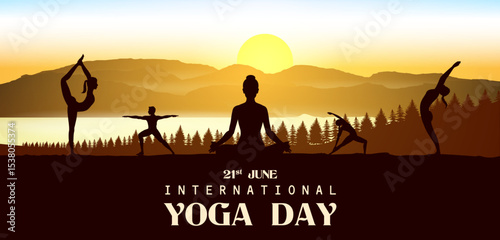 people doing asana and meditation practice for International Yoga Day on 21st June