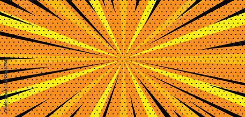 orange comic pop art cartoon background design