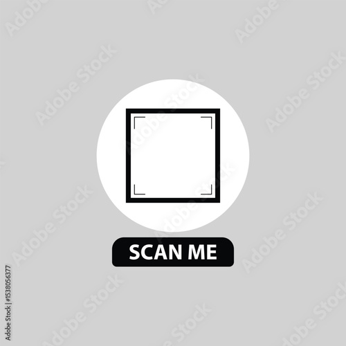Circular QR Frame with Bottom Caption