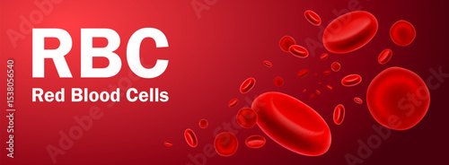 Red blood cell flowing in artery Healthcare and Medical Concept