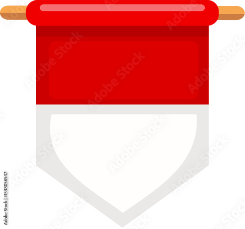 Decoration of Indonesia's National Flag with Bold Red and White Stripes Celebrating Independence Day.