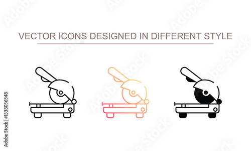 Tile Cutter icon design with white background stock illustration