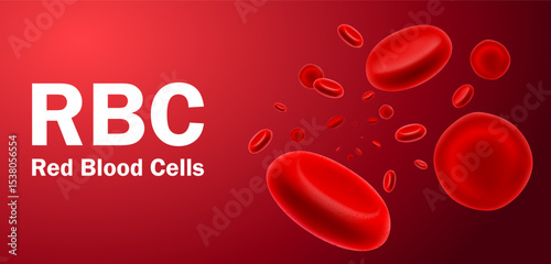 Red blood cell flowing in artery Healthcare and Medical Concept