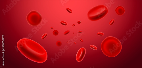 Red blood cell flowing in artery Healthcare and Medical Concept