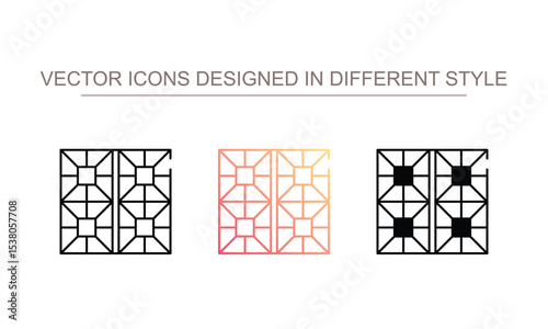 Floor Tiles icon design with white background stock illustration