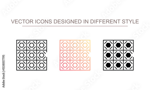 Floor Tiles icon design with white background stock illustration