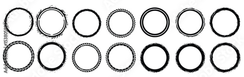  set decorative circular frames.eps, round rope frame circle ropes rounded border decorative marine cable frame circles isolated set.
