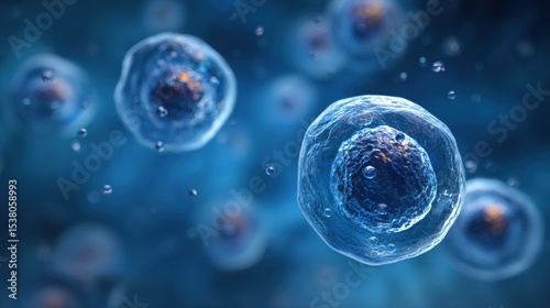 Microscopic View of Cells with Detailed Nuclear Structures