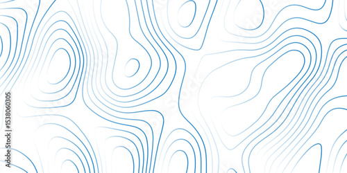   Landscape geodesy topography map background. white  blue illuminated topographic lines on transparent background. Line texture pattern
