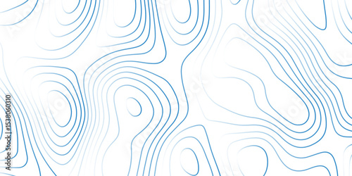   Landscape geodesy topography map background. white  blue illuminated topographic lines on transparent background. Line texture pattern
