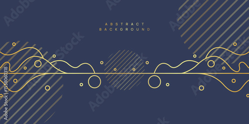 Modern background with line elements and dynamic shapes. Vector illustration.	