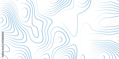   Landscape geodesy topography map background. white  blue illuminated topographic lines on transparent background. Line texture pattern
