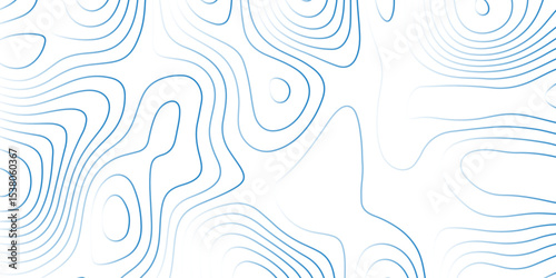   Landscape geodesy topography map background. white  blue illuminated topographic lines on transparent background. Line texture pattern
